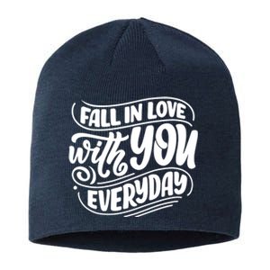 Fall In Love With You Everyday Cute Gift Sustainable Beanie