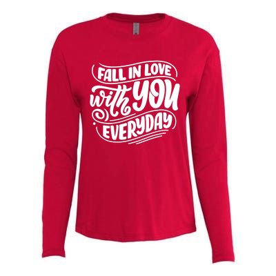 Fall In Love With You Everyday Cute Gift Womens Cotton Relaxed Long Sleeve T-Shirt