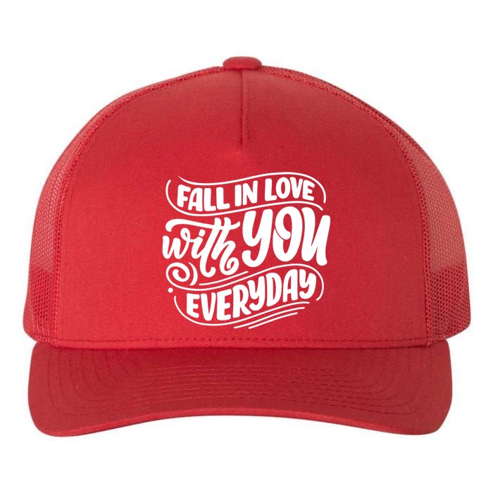 Fall In Love With You Everyday Cute Gift Yupoong Adult 5-Panel Trucker Hat