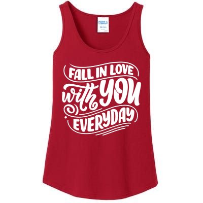 Fall In Love With You Everyday Cute Gift Ladies Essential Tank