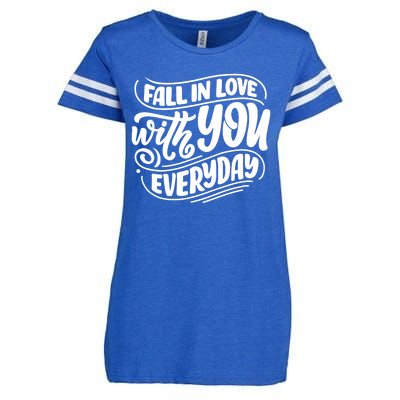 Fall In Love With You Everyday Cute Gift Enza Ladies Jersey Football T-Shirt