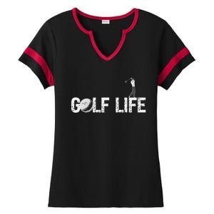 Funny I Love To Play Golf Novelty Fun Hobby Retirement Ladies Halftime Notch Neck Tee