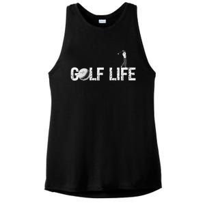 Funny I Love To Play Golf Novelty Fun Hobby Retirement Ladies PosiCharge Tri-Blend Wicking Tank