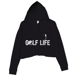 Funny I Love To Play Golf Novelty Fun Hobby Retirement Crop Fleece Hoodie