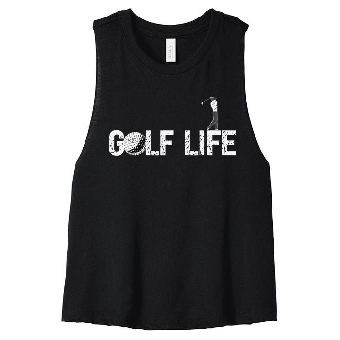 Funny I Love To Play Golf Novelty Fun Hobby Retirement Women's Racerback Cropped Tank