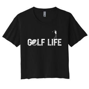 Funny I Love To Play Golf Novelty Fun Hobby Retirement Women's Crop Top Tee