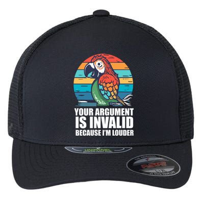 Funny Im Louder Sun Conure Parrot Bird Flexfit Unipanel Trucker Cap