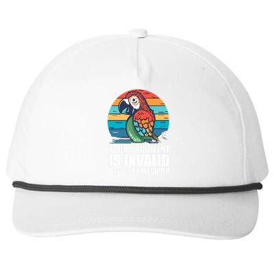 Funny Im Louder Sun Conure Parrot Bird Snapback Five-Panel Rope Hat