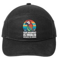 Funny Im Louder Sun Conure Parrot Bird 7-Panel Snapback Hat