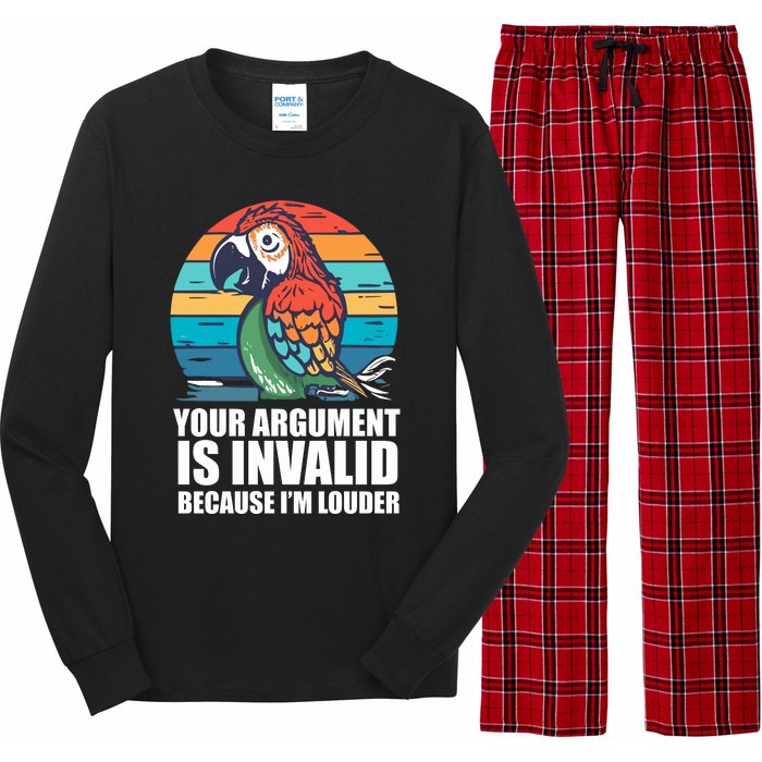 Funny Im Louder Sun Conure Parrot Bird Long Sleeve Pajama Set