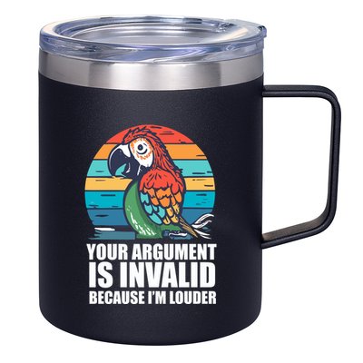 Funny Im Louder Sun Conure Parrot Bird 12oz Stainless Steel Coffee Mug