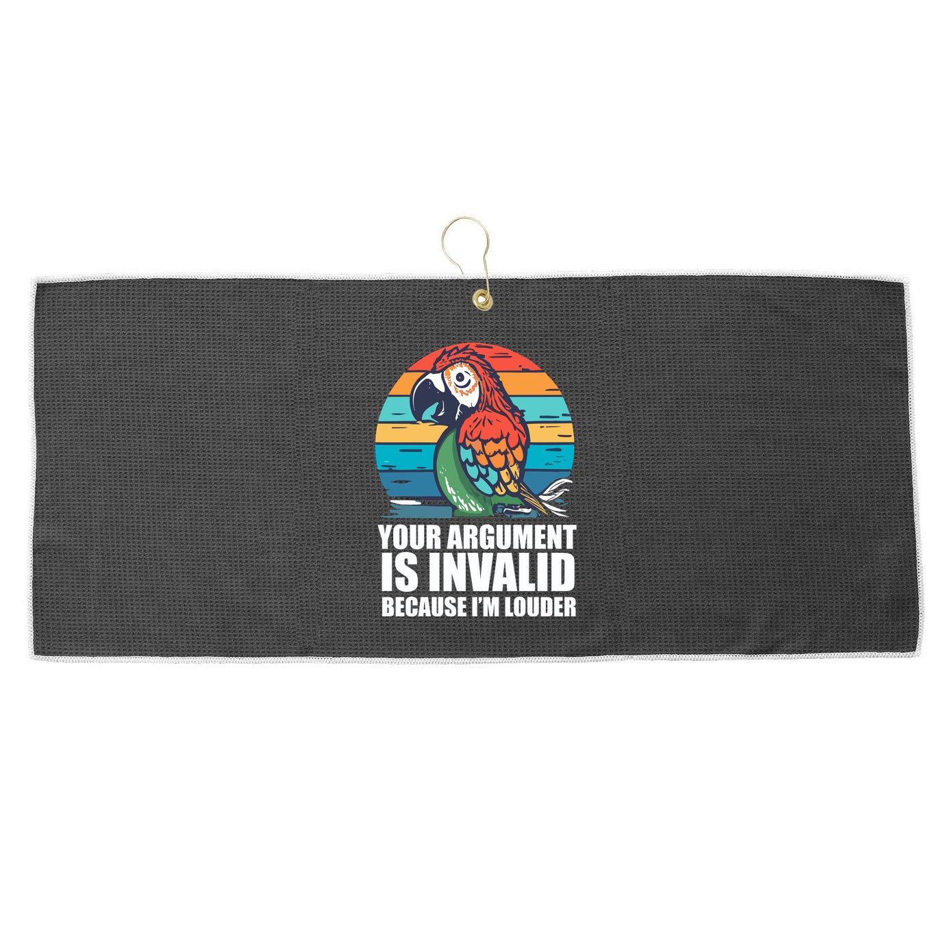 Funny Im Louder Sun Conure Parrot Bird Large Microfiber Waffle Golf Towel