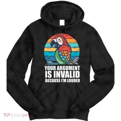 Funny Im Louder Sun Conure Parrot Bird Tie Dye Hoodie