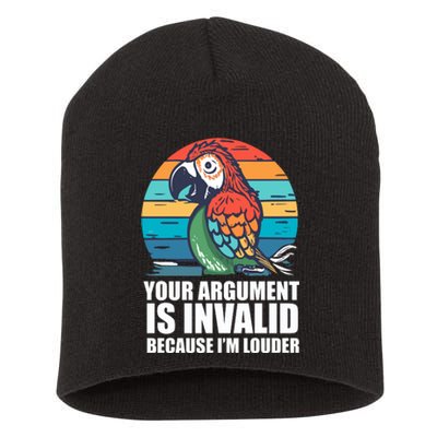 Funny Im Louder Sun Conure Parrot Bird Short Acrylic Beanie