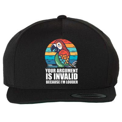 Funny Im Louder Sun Conure Parrot Bird Wool Snapback Cap