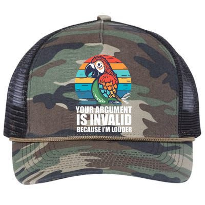 Funny Im Louder Sun Conure Parrot Bird Retro Rope Trucker Hat Cap