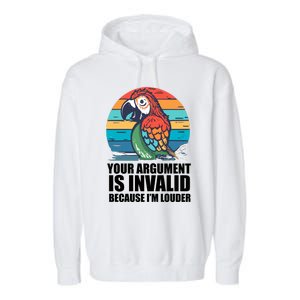 Funny Im Louder Sun Conure Parrot Bird Garment-Dyed Fleece Hoodie