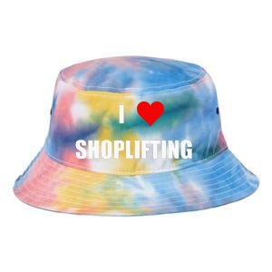 Funny I Love Shoplifting Design Tie Dye Newport Bucket Hat