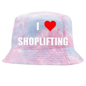 Funny I Love Shoplifting Design Tie-Dyed Bucket Hat