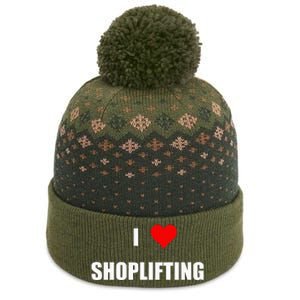 Funny I Love Shoplifting Design The Baniff Cuffed Pom Beanie