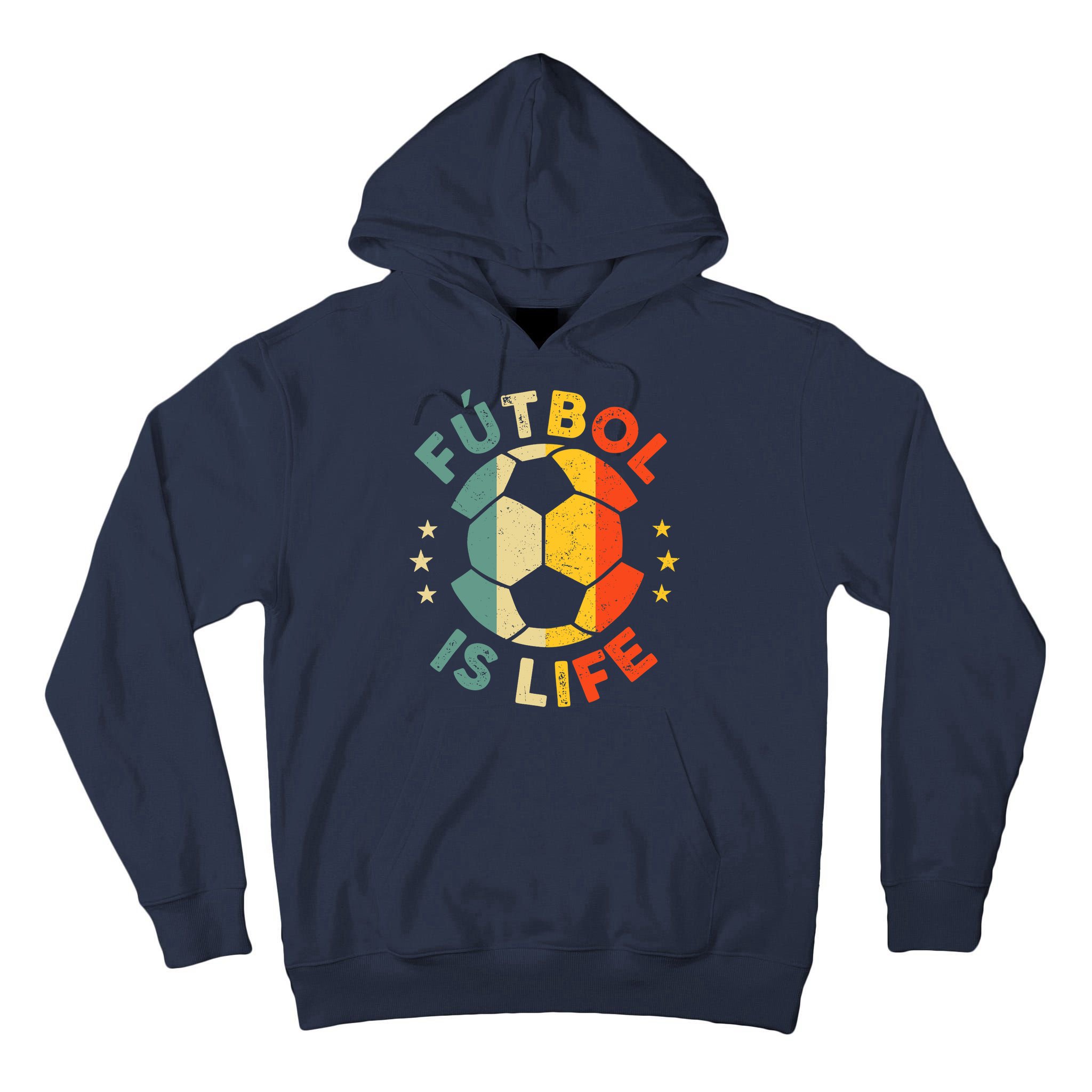 Futbol Is Life Football Lover Soccer Funny Vintage Coach Tall Hoodie