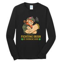 Fighting Irish Leprechaun American Soldier St Patrick's Day Tall Long Sleeve T-Shirt