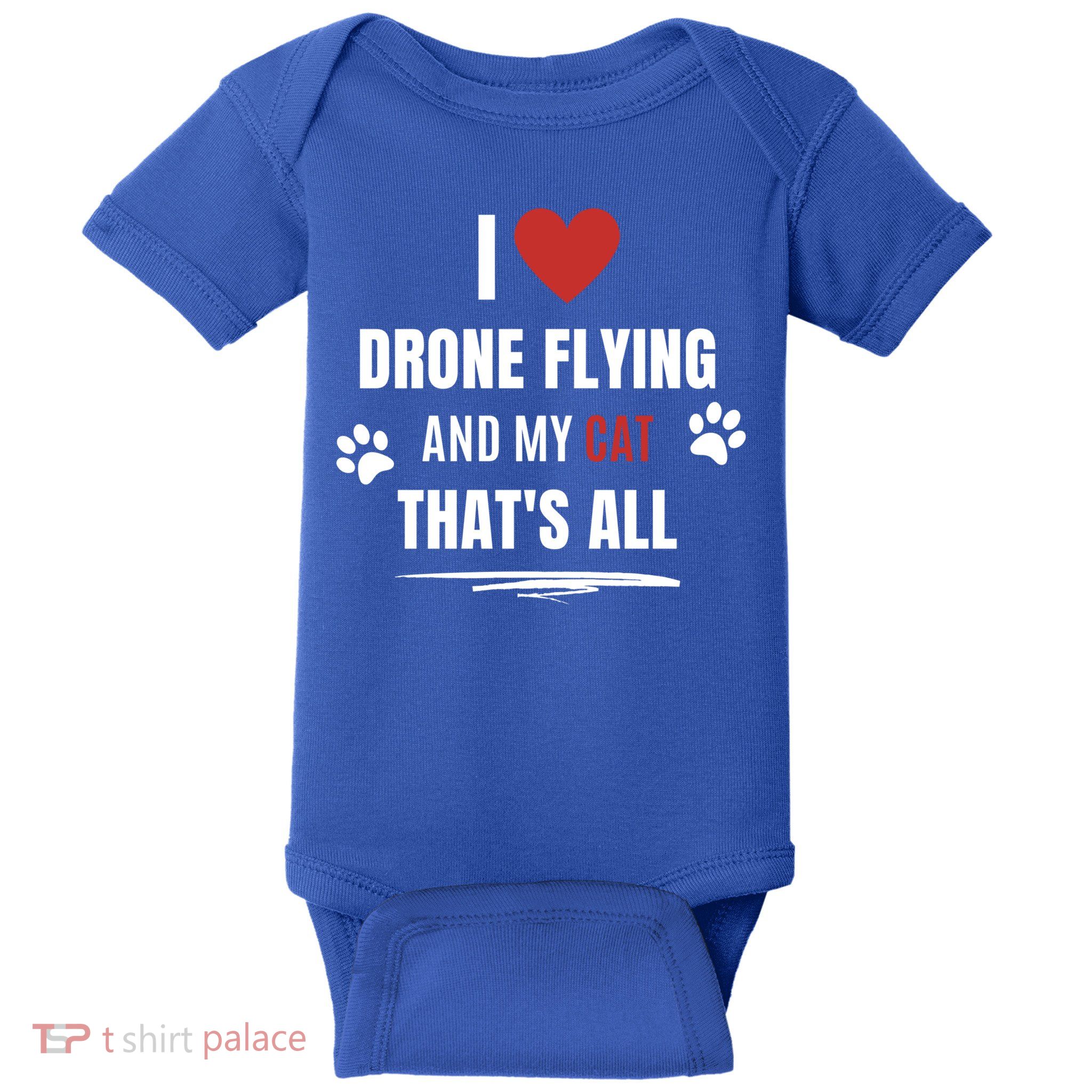 Funny I Love Drone Flying And My Cat Cats Lover Quadcopter Gift Baby Bodysuit