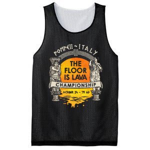 Floor Is Lava Championship History Pompeii Ancient Ironic Mesh Reversible Basketball Jersey Tank