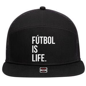 Futbol Is Life 7 Panel Mesh Trucker Snapback Hat