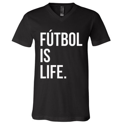 Futbol Is Life V-Neck T-Shirt