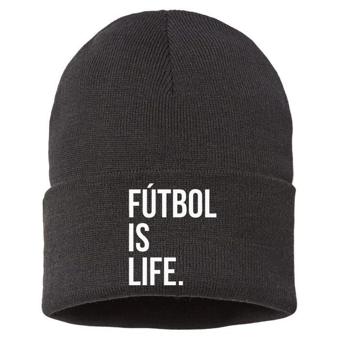 Futbol Is Life Sustainable Knit Beanie