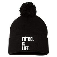 Futbol Is Life Pom Pom 12in Knit Beanie