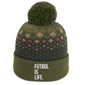 Futbol Is Life The Baniff Cuffed Pom Beanie