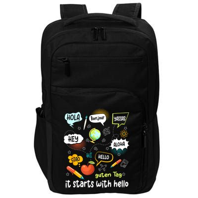 Friendship Inclusion Language Teacher It Starts With Hello Impact Tech Backpack