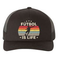 Futbol Is Life Soccer Funny Football Lover Vintage Yupoong Adult 5-Panel Trucker Hat