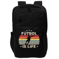 Futbol Is Life Soccer Funny Football Lover Vintage Impact Tech Backpack