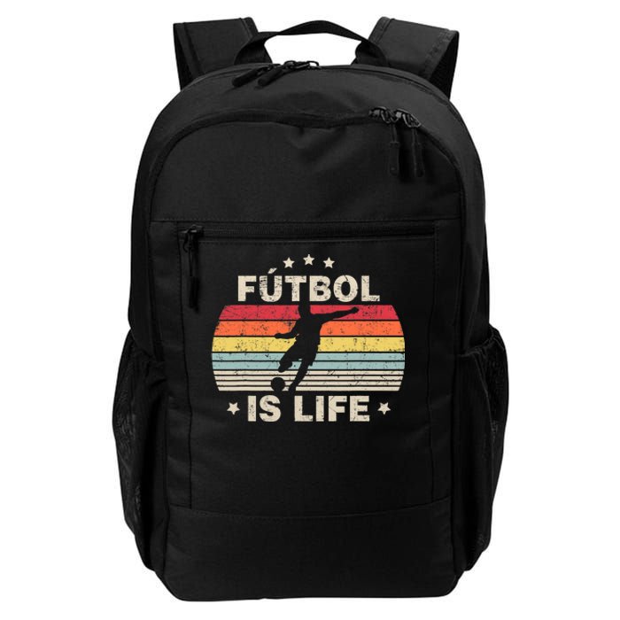 Futbol Is Life Soccer Funny Football Lover Vintage Daily Commute Backpack