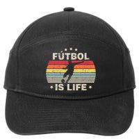 Futbol Is Life Soccer Funny Football Lover Vintage 7-Panel Snapback Hat