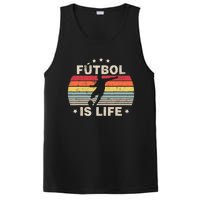 Futbol Is Life Soccer Funny Football Lover Vintage PosiCharge Competitor Tank