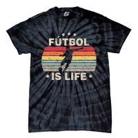 Futbol Is Life Soccer Funny Football Lover Vintage Tie-Dye T-Shirt