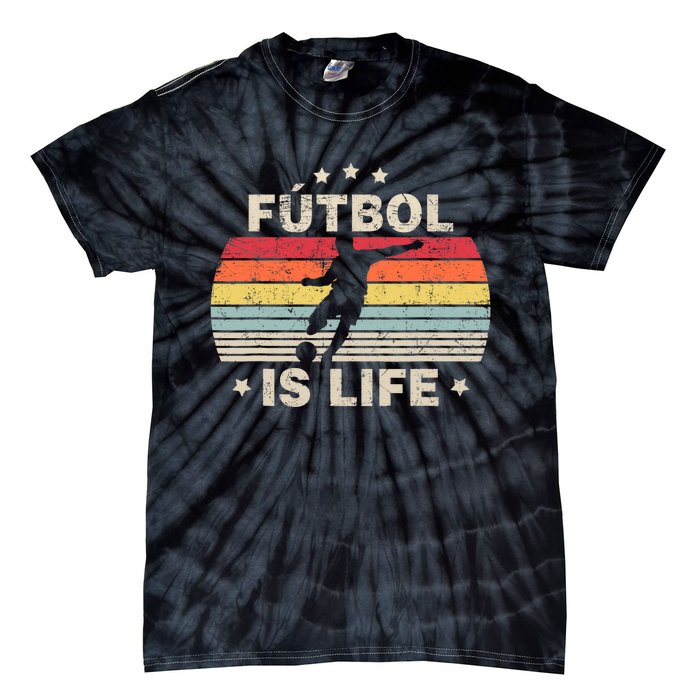 Futbol Is Life Soccer Funny Football Lover Vintage Tie-Dye T-Shirt