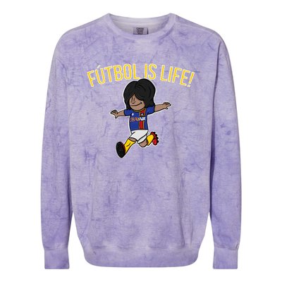 Futbol Is Life! Colorblast Crewneck Sweatshirt