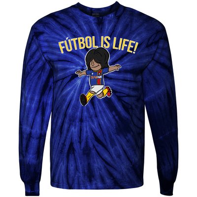 Futbol Is Life! Tie-Dye Long Sleeve Shirt