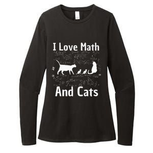 funny I Love Math And Cats Math Lover  Womens CVC Long Sleeve Shirt