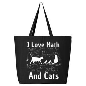 funny I Love Math And Cats Math Lover  25L Jumbo Tote