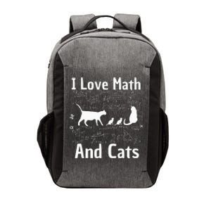 funny I Love Math And Cats Math Lover  Vector Backpack