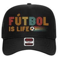 Futbol Is Life Football Lover Soccer Funny Vintage High Crown Mesh Back Trucker Hat