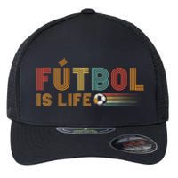 Futbol Is Life Football Lover Soccer Funny Vintage Flexfit Unipanel Trucker Cap