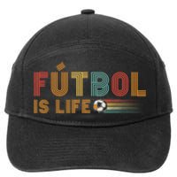 Futbol Is Life Football Lover Soccer Funny Vintage 7-Panel Snapback Hat