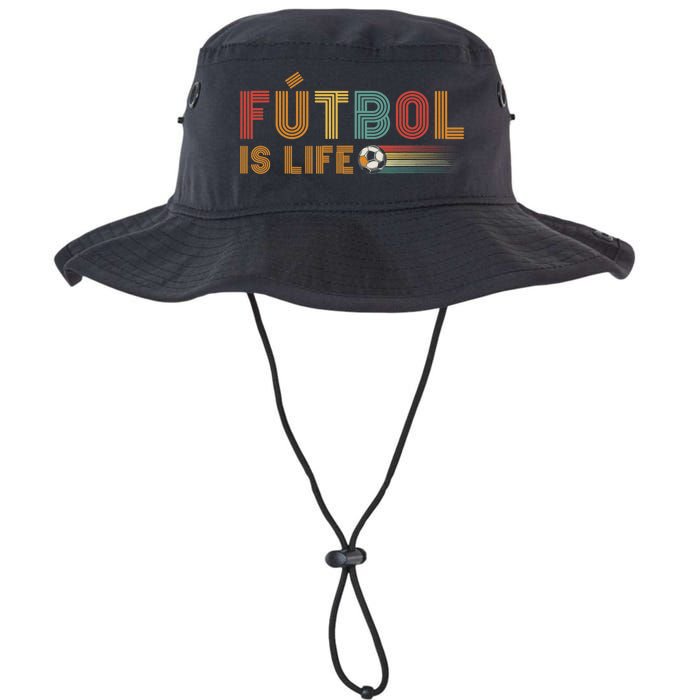 Futbol Is Life Football Lover Soccer Funny Vintage Legacy Cool Fit Booney Bucket Hat